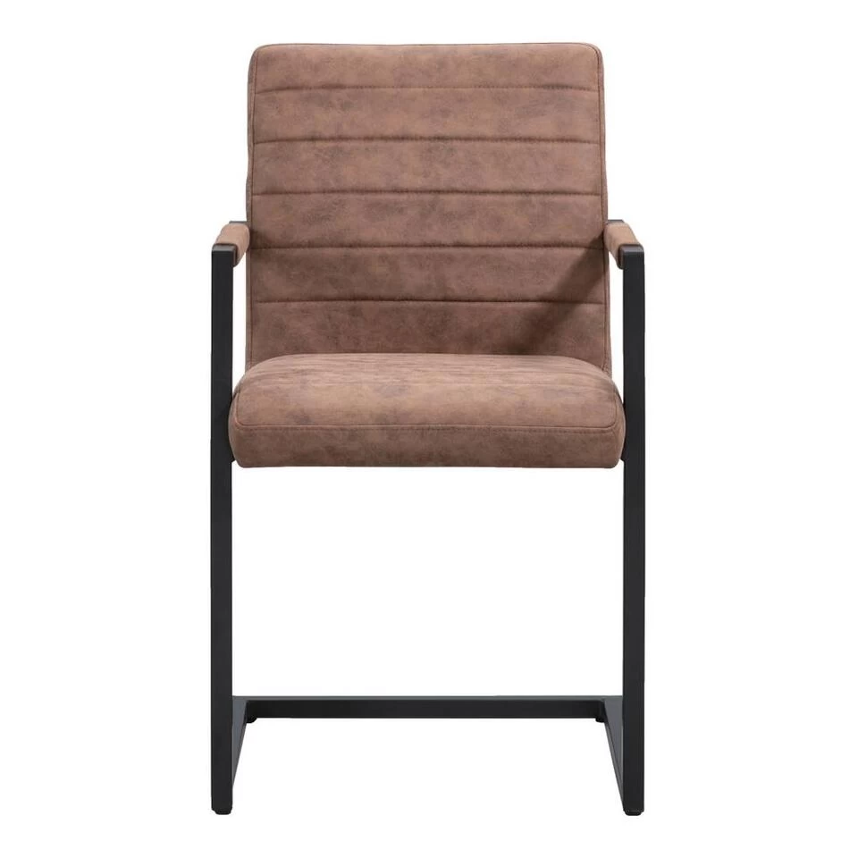 Eetkamerstoel Lizzy - Met Armleuningen - Cognac 3 Eetkamerstoel Lizzy - Met Armleuningen - Cognac