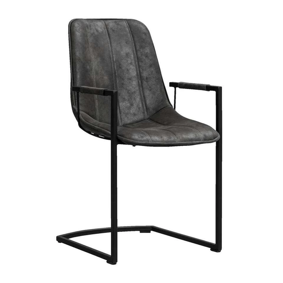 Eetkamerstoel Riv - Stof - Antraciet 4 Eetkamerstoel Riv - Stof - Antraciet - Image 2