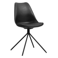 Eetkamerstoel Senja - Zwart - Zwart Metaal 5 Eetkamerstoel Senja - Zwart - Zwart Metaal -ZitMeester ComfortDesign 10302735 0300