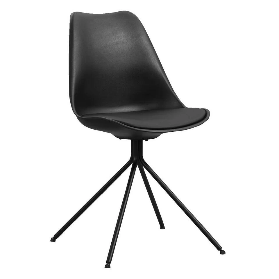 Eetkamerstoel Senja - Zwart - Zwart Metaal 4 Eetkamerstoel Senja - Zwart - Zwart Metaal - Image 2