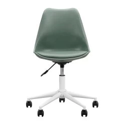 Bureaustoel Senja - Kunststof - Groen - Wit Metaal