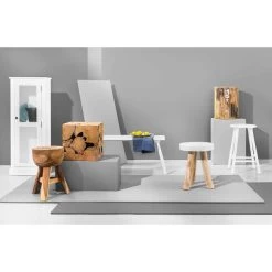 Decoratief Blok Naturel Teak Luuk - Bruin - 37x37x37 Cm -ZitMeester ComfortDesign 11990793 1001