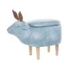 Beliani Hocker REINDEER - Blauw Polyester -ZitMeester ComfortDesign 1231194585