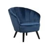 Beliani Fauteuil DALA - Blauw Fluweel -ZitMeester ComfortDesign 1264226353