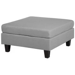 Beliani Ottomaan FEVIK - Grijs Polyester