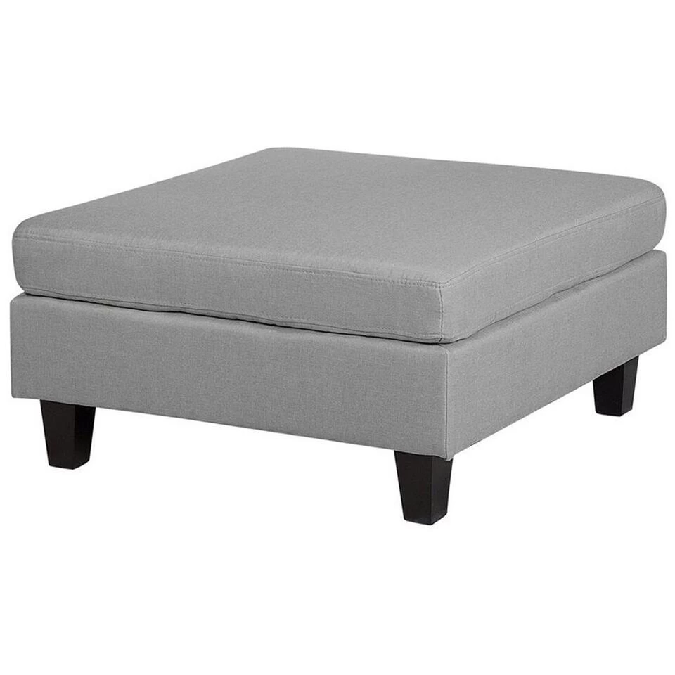 Beliani Ottomaan FEVIK - Grijs Polyester 3 Beliani Ottomaan FEVIK - Grijs Polyester