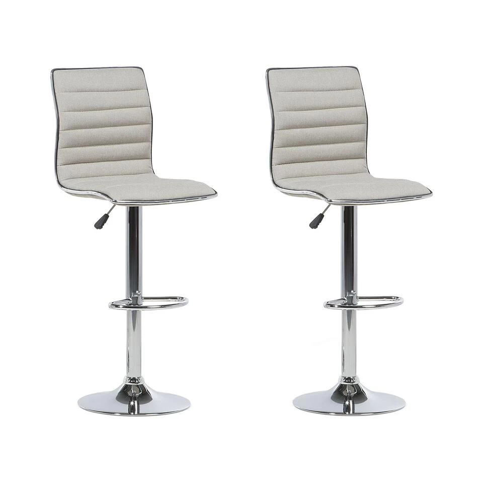 Beliani Barkruk LUCERNE - Beige Polyester 3 Beliani Barkruk LUCERNE - Beige Polyester