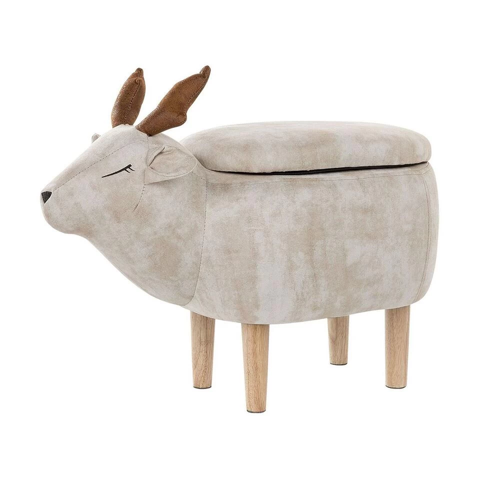 Beliani Hocker REINDEER - Beige Polyester 3 Beliani Hocker REINDEER - Beige Polyester