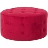 Beliani Poef TAMPA - Rood Fluweel -ZitMeester ComfortDesign 1322623330