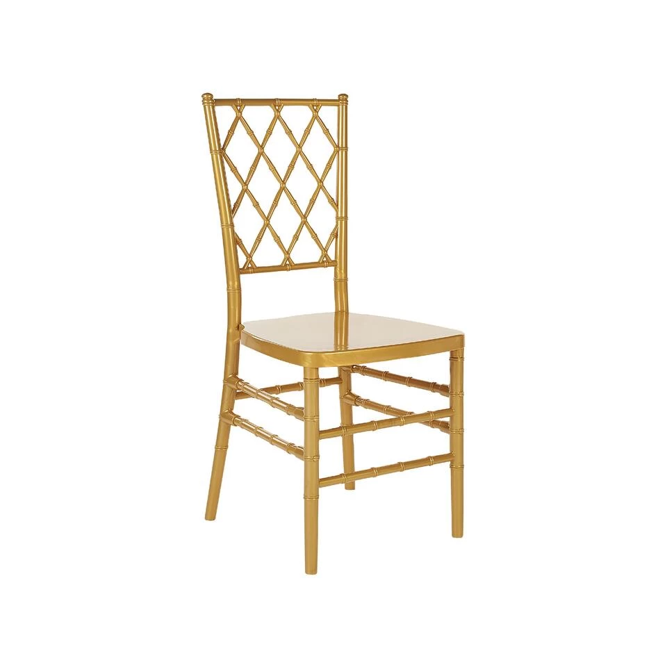 Beliani Eetkamerstoel CLARION - Goud Polycarbonaat 6 Beliani Eetkamerstoel CLARION - Goud Polycarbonaat - Image 4