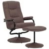 VidaXL Fauteuil Verstelbaar Met Voetenbankje Stof Bruin -ZitMeester ComfortDesign 1462858663
