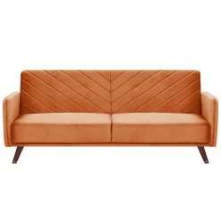 Beliani Driezitsbank - SENJA Oranje Fluweel