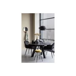 WOOOD Jelle Stoel - Velvet - Zwart - Set Van 2 -ZitMeester ComfortDesign 1509452707 0102