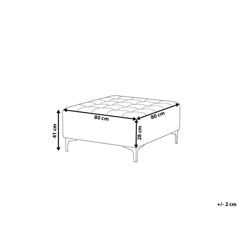 Beliani Ottomaan ABERDEEN - Zwart Fluweel 5 Beliani Ottomaan ABERDEEN - Zwart Fluweel - Image 3