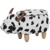 Beliani Dierenhocker COW - Zwart Polyester -ZitMeester ComfortDesign 1528976192
