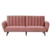 Beliani Slaapbank - VIMMERBY Roze Fluweel -ZitMeester ComfortDesign 1537081755