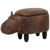 Beliani Dierenhocker HIPPO - Bruin Kunstleer -ZitMeester ComfortDesign 1611456238