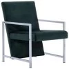 VidaXL Fauteuil Met Chromen Poten Fluweel Donkergroen -ZitMeester ComfortDesign 1617636192