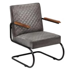 VidaXL Fauteuil Echt Leer Grijs -ZitMeester ComfortDesign 1625525952 0103