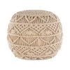 Beliani Poef KAYSERI - Beige Katoen