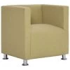 VidaXL Fauteuil Kubus Stof Groen -ZitMeester ComfortDesign 1640588740