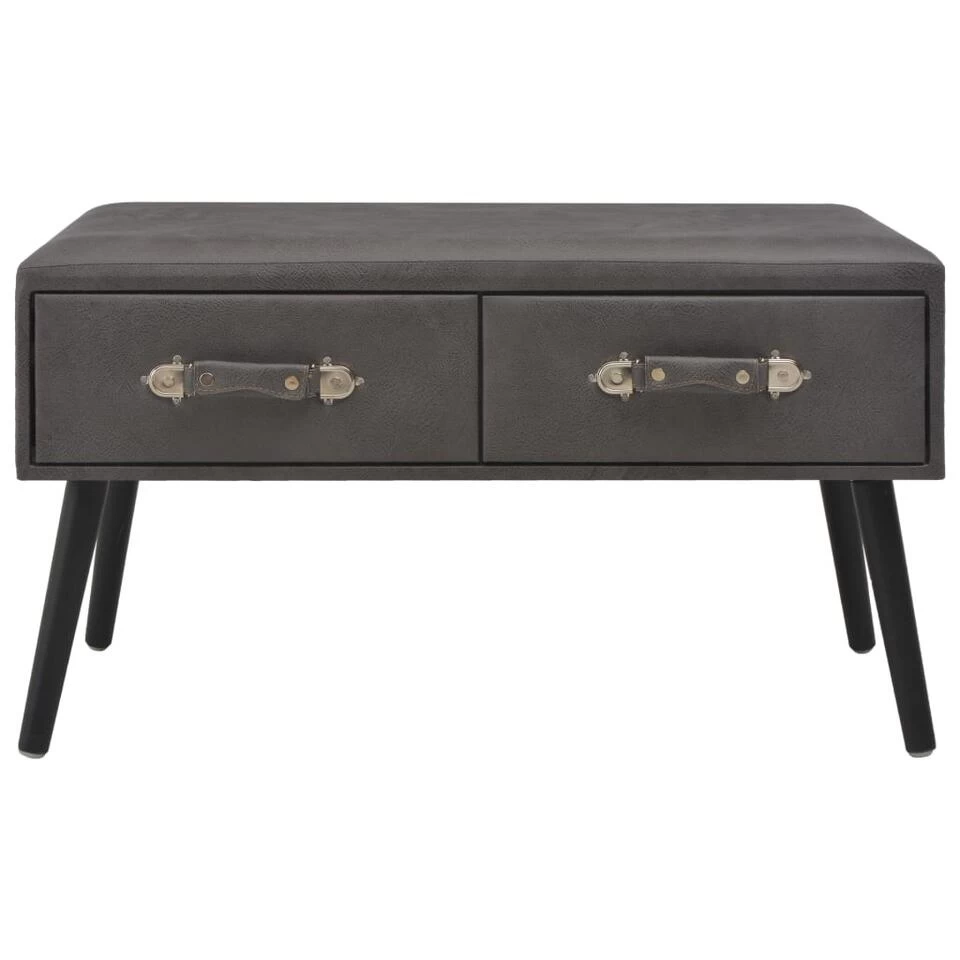 VidaXL Bank Met Lades 80 Cm Kunstleer Grijs 5 VidaXL Bank Met Lades 80 Cm Kunstleer Grijs - Image 3