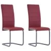 VidaXL Eetkamerstoelen 2 St Kunstleer Rood -ZitMeester ComfortDesign 1687115607