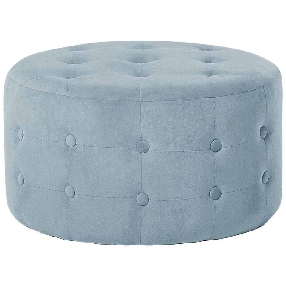 Beliani Poef TAMPA - Grijs Fluweel 3 Beliani Poef TAMPA - Grijs Fluweel