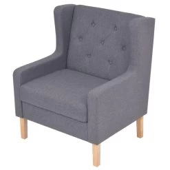 VidaXL Fauteuil Stof Grijs 8 VidaXL Fauteuil Stof Grijs -ZitMeester ComfortDesign 1727154074 0102