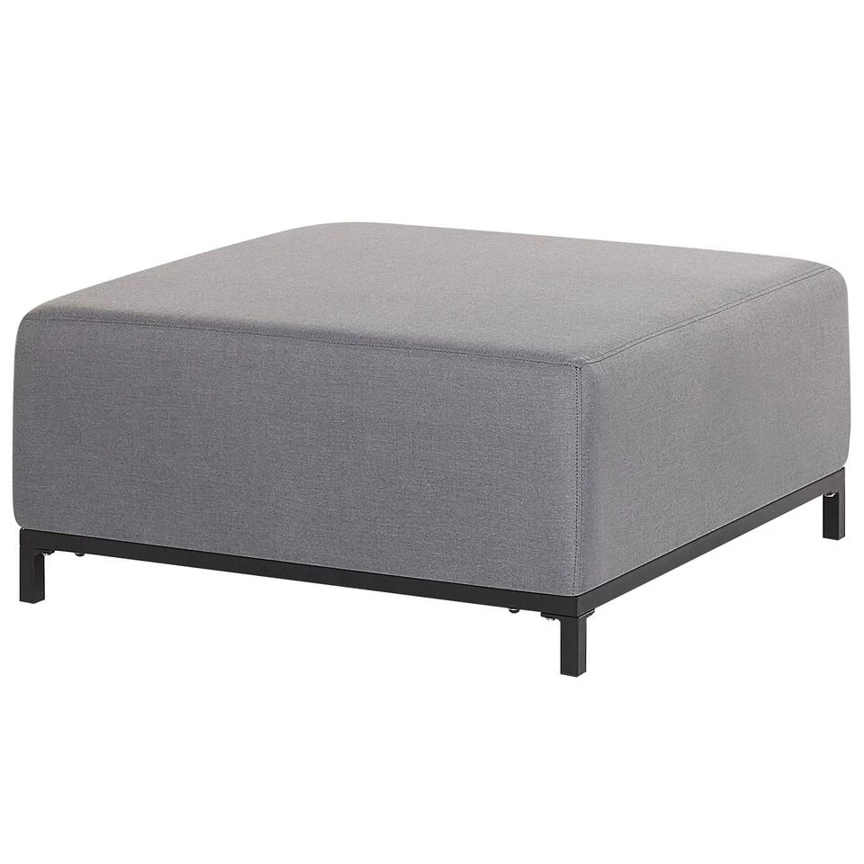 Beliani Ottomaan ROVIGO - Grijs Polyester 3 Beliani Ottomaan ROVIGO - Grijs Polyester