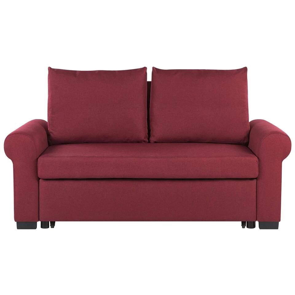 Beliani Slaapbank - SILDA Rood Polyester 3 Beliani Slaapbank - SILDA Rood Polyester