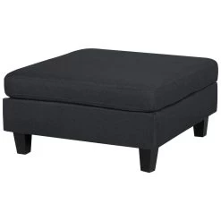 Beliani Ottomaan FEVIK - Zwart Polyester