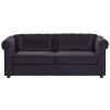 Beliani Driezitsbank - CHESTERFIELD Zwart Fluweel -ZitMeester ComfortDesign 1851248884