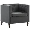 VidaXL Fauteuil Stof Donkergrijs Armstoel Leunstoel Ruststoel Zetel Zitstoel -ZitMeester ComfortDesign 1863961466