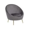 Beliani Fauteuil LANGA - Grijs Fluweel -ZitMeester ComfortDesign 1866178816