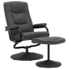 VidaXL Fauteuil Verstelbaar Met Voetenbankje Stof Donkergrijs -ZitMeester ComfortDesign 1890874097