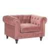Beliani Fauteuil CHESTERFIELD - Roze Fluweel -ZitMeester ComfortDesign 1926025818