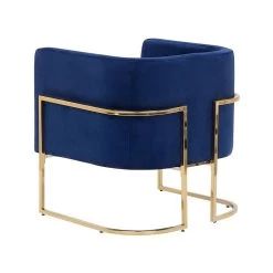 Beliani Fauteuil SIRKKA - Blauw Fluweel -ZitMeester ComfortDesign 193996cc302b489cafd36c4af7474741