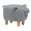 Beliani Dierenhocker PIGGY - Grijs Polyester -ZitMeester ComfortDesign 1971451257