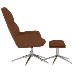 VidaXL Relaxstoel Met Voetenbank Kunstsuède Bruin 8 VidaXL Relaxstoel Met Voetenbank Kunstsuède Bruin -ZitMeester ComfortDesign 19857bcab0b0441494a3e0aed428ec48