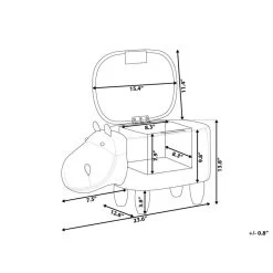Beliani Dierenhocker HIPPO - Grijs Kunstleer -ZitMeester ComfortDesign 1a947c741c604a1aa387b9803409c0b4