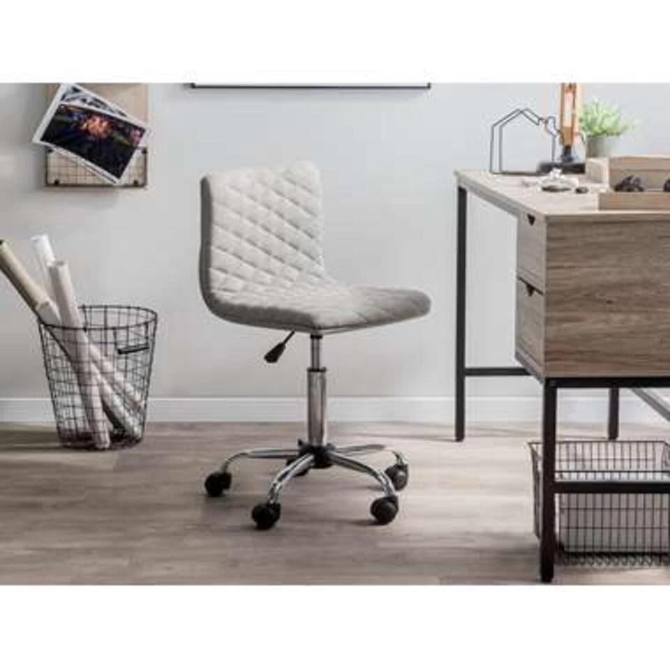 Beliani Bureaustoel ORLANDO - Beige Polyester 4 Beliani Bureaustoel ORLANDO - Beige Polyester - Image 2