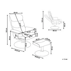 Beliani Massagestoel LEGEND - Grijs Kunstleer -ZitMeester ComfortDesign 1cf39a5a39344aa292aab54ba75f1a90