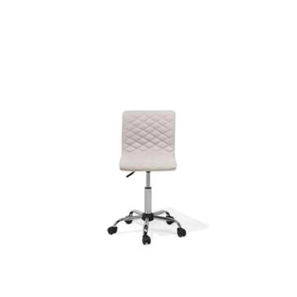 Beliani Bureaustoel ORLANDO - Beige Polyester 5 Beliani Bureaustoel ORLANDO - Beige Polyester - Image 3