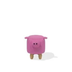 Beliani Dierenhocker PIGGY - Roze Polyester -ZitMeester ComfortDesign 1ef22a3e28614736a19ef66cad25dbd6