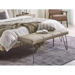 Beliani Hocker BETIN - Beige Kunstleer -ZitMeester ComfortDesign 2376549f3b564d2bbdbdfbf15a3cbd5c