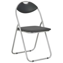VidaXL Eetkamerstoelen Inklapbaar 2 St Kunstleer Zwart 7 VidaXL Eetkamerstoelen Inklapbaar 2 St Kunstleer Zwart -ZitMeester ComfortDesign 23b995f78abb4ebb9b02fab7386d6734