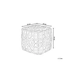 Beliani Poef ORAI - Zwart Wol, Katoen -ZitMeester ComfortDesign 2482ac14e07240f181bf63a5a087f502