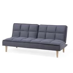 Beliani Driezitsbank - SILJAN Grijs Polyester -ZitMeester ComfortDesign 24eb2e6790b440ed8a0aa37adad8ae16