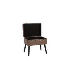 Beliani Hocker MALLARD - Bruin Kunstleer -ZitMeester ComfortDesign 25cc94b733cb4c39bd8326fab8b8f630